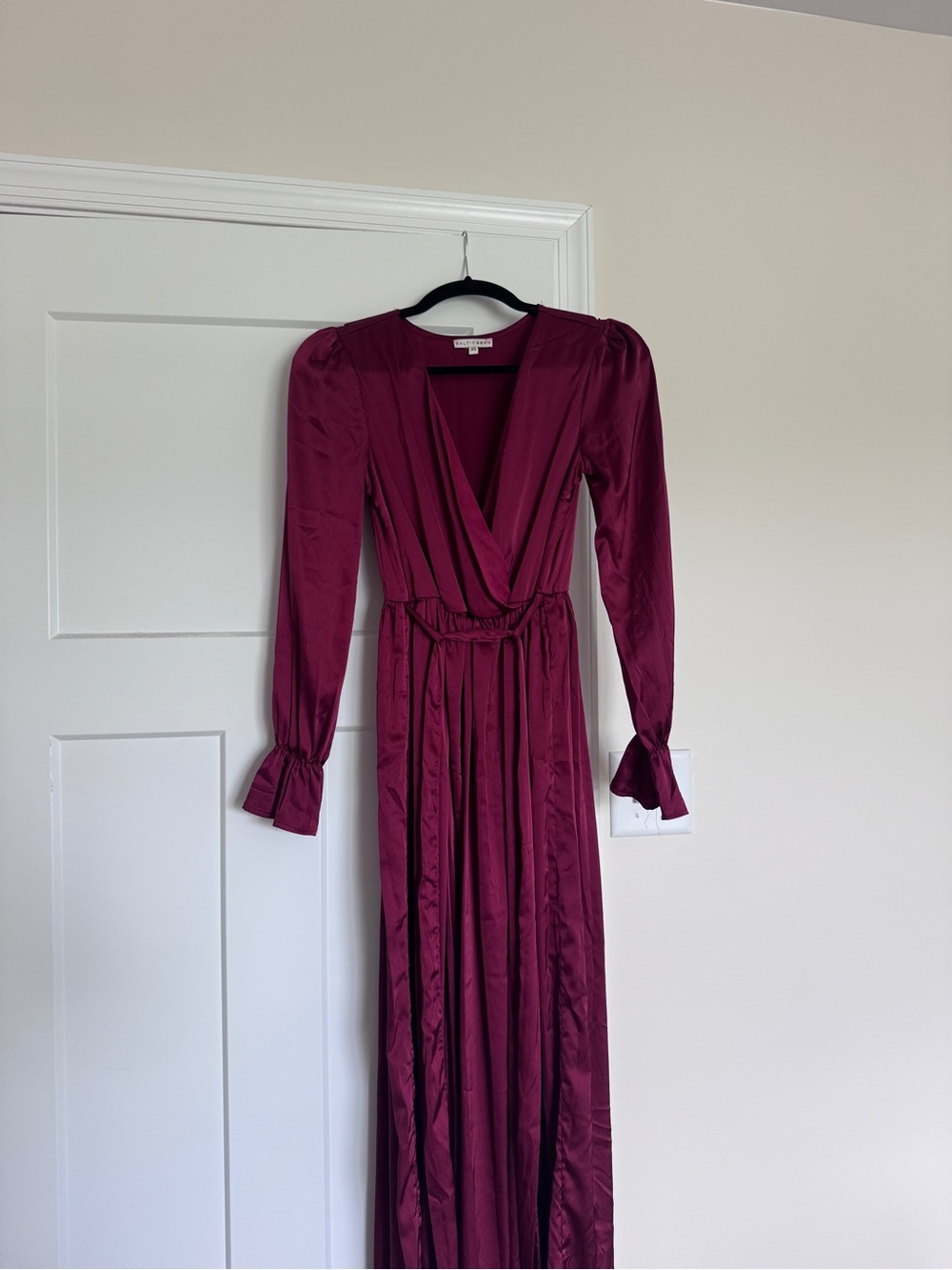 Baltic Born Long Sleeve Wrap Maxi Dress - Wine